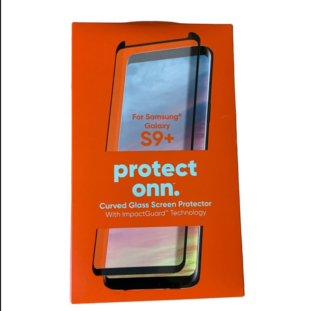 2/$10 Onn. Curved Glass Screen Protector For Samsung Galaxy S9+